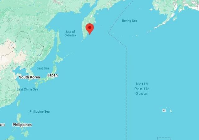 "일본과 러시아 등지에 '위험한 쓰나미'" [구글맵 캡처. 재판매 및 DB 금지]