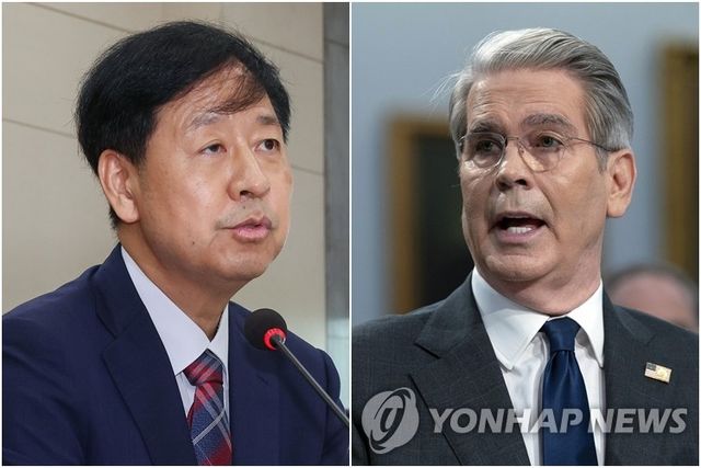 구윤철 부총리 겸 기획재정부 장관(왼쪽)과 스콧 베센트 미국 재무장관