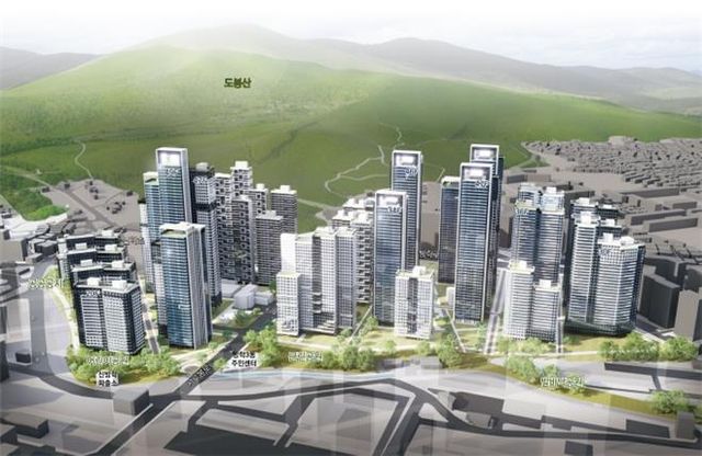 도봉구 방학신동아1단지 아파트 재건축 조감도