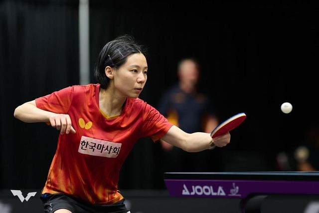  WTT 미국 스매시에 나선 최효주의 경기 장면