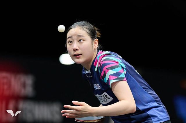 WTT 미국 스매시에 나선 유시우의 경기 장면