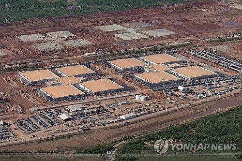 오픈AI와 오라클의 '스타게이트' 협력으로 건설 중인 미국 텍사스주 애빌린의 데이터센터 부지 항공 사진[로이터 연합뉴스 자료사진. 재판매 및 DB 금지]