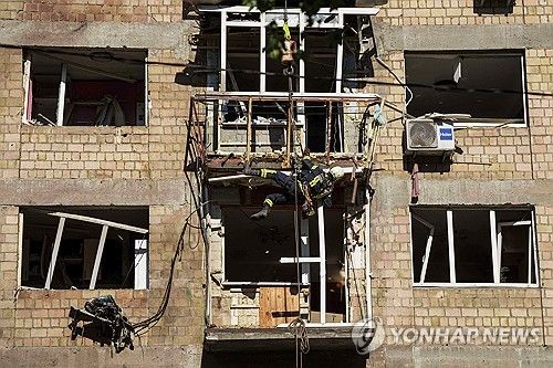 러시아 공습을 받은 우크라이나 키이우(기사와 직접 관련 없음)