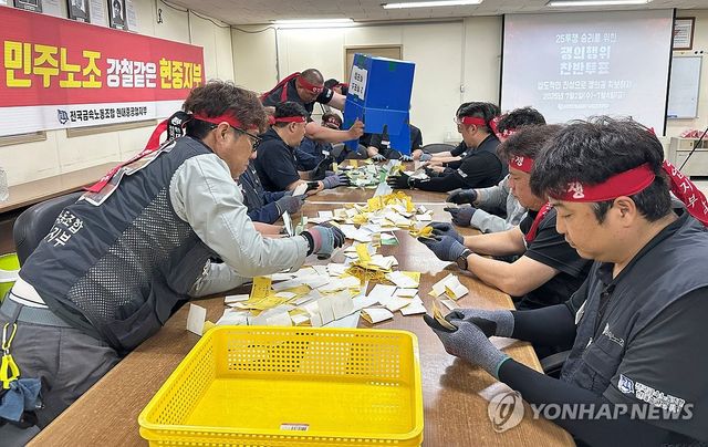 HD현대중공업 노조, 파업 찬반투표 개표