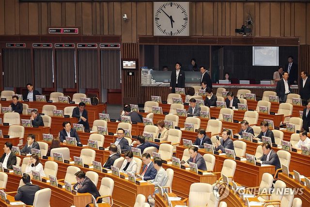 본회의 개의 기다리는 국민의힘