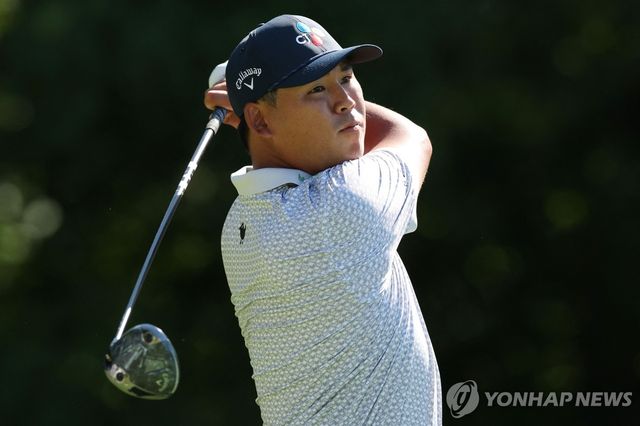 김시우의 존디어 클래식 1라운드 경기 모습