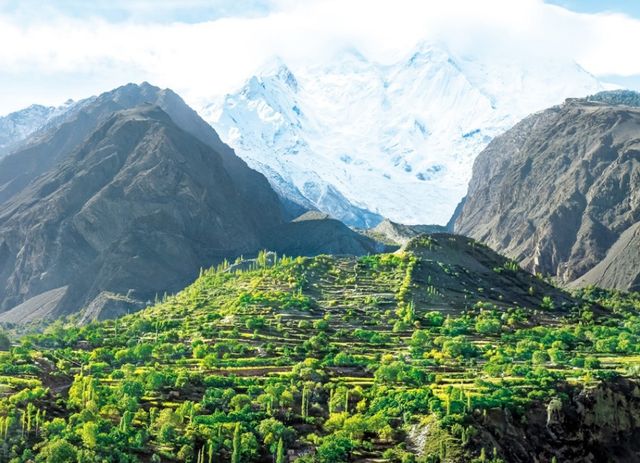파키스탄 길기트바티스탄주 만년 설산 사진