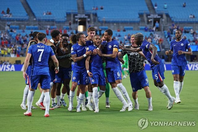 2025 FIFA 클럽 월드컵에 참가한 첼시 선수들의 모습.