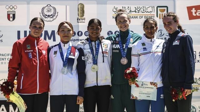 근대5종 월드컵 파이널 여자부 준우승한 성승민(왼쪽에서 두 번째)