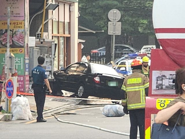 고양서 승용차 인도 돌진