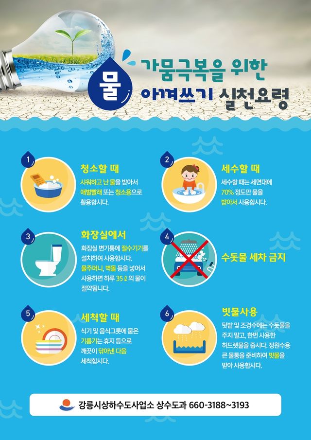 물 아껴쓰기 실천요령 홍보물