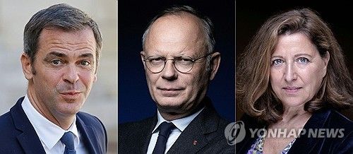 올리비에 베랑 전 보건 장관, 에두아르 필리프 전 총리, 아녜스 뷔쟁 전 보건 장관