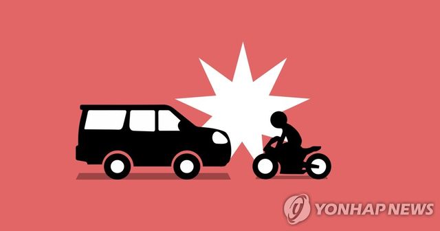 승합차 - 오토바이 교통사고 (PG)