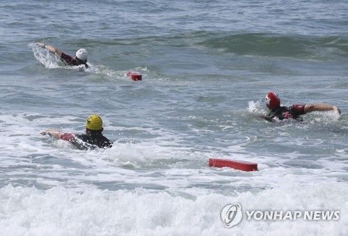 수상구조대 훈련모습