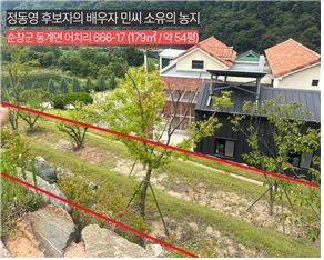 정동영 후보자 배우자 민씨 소유 농지