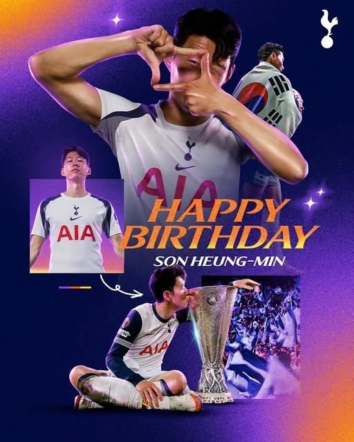 토트넘이 구단 SNS에 올린 손흥민 생일 축하 게시물.