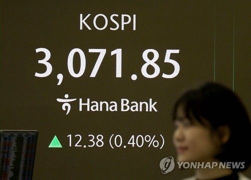 코스피 3070대 상승 출발