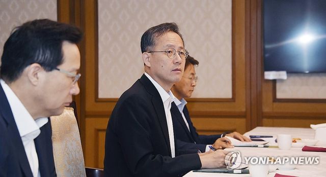 시장상황점검회의 주재하는 이형일 1차관