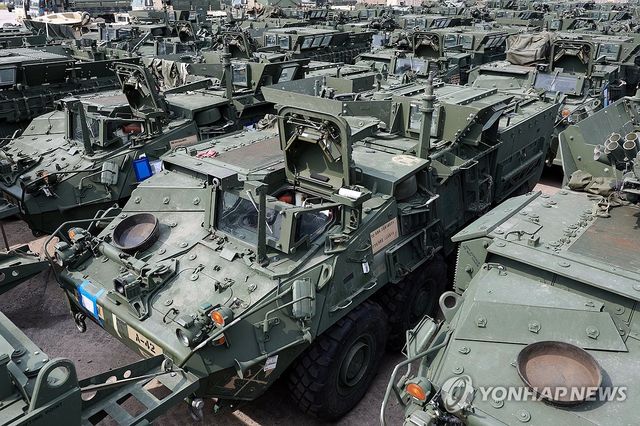 순환배치 마친 고스트 여단 스트라이커 장갑차