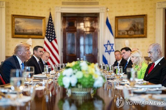 트럼프-네타냐후, 백악관 비공개 회동서 가자 휴전 등 논의