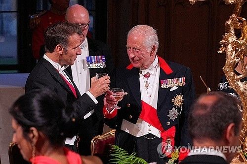 8일 저녁 윈저성에서 열린 국빈 만찬