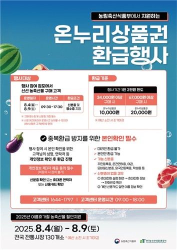 온누리상품권 환급행사 포스터