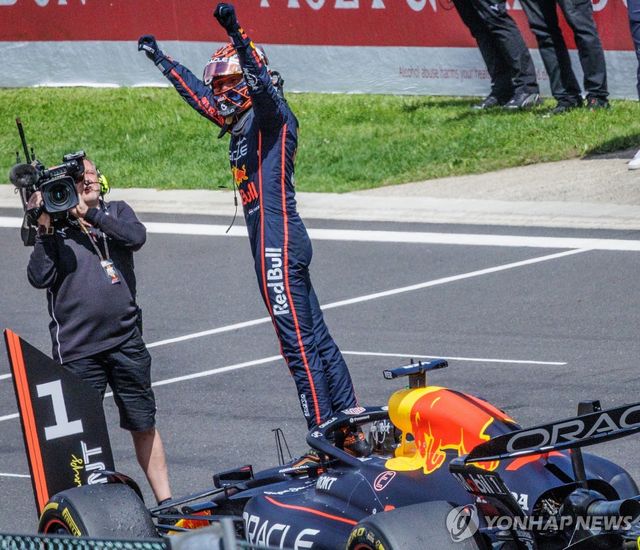 머신위에서 포효하는 막스 페르스타펀