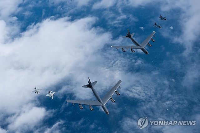 한미일, 제주도 남방 공해상 공중훈련 실시