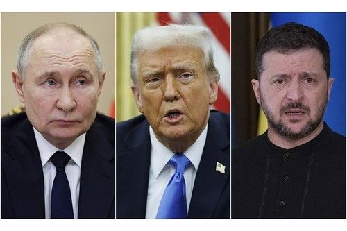 왼쪽부터 푸틴-트럼프-젤렌스키