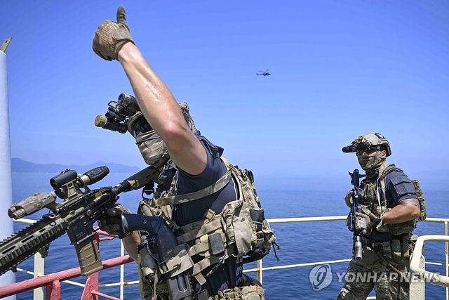 청해부대 46진 해적대응 민ㆍ관ㆍ군 합동훈련