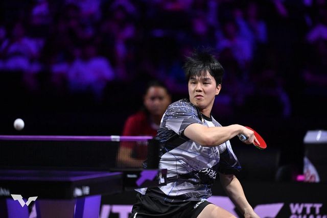 WTT 챔피언스 요코하마 남자단식 경기에 나선 안재현