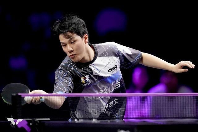 WTT 챔피언스 요코하마 남자단식 경기에 나선 안재현