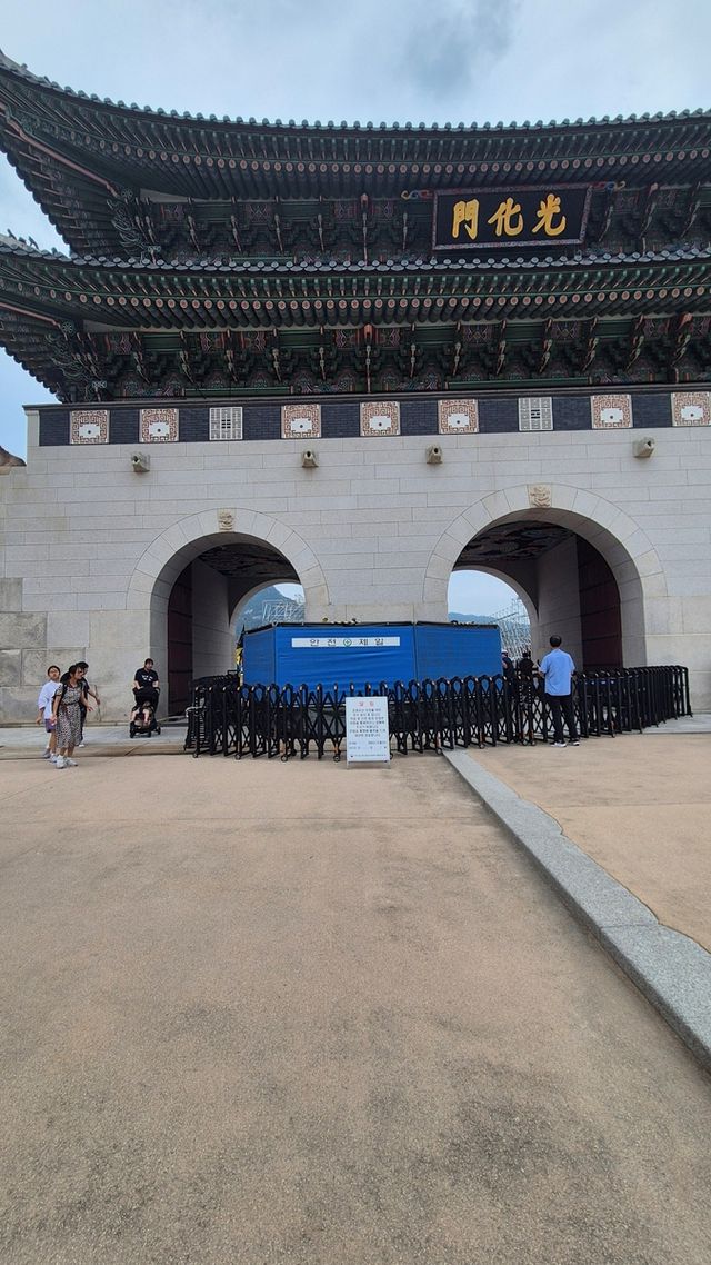 가림막을 설치한 모습 