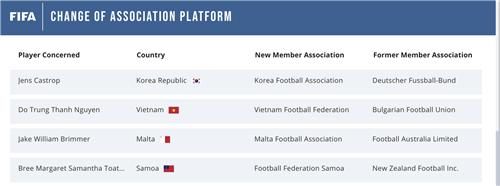 대한축구협회로 소속 바꾼 카스트로프