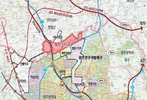 광주 첨단3지구 위치