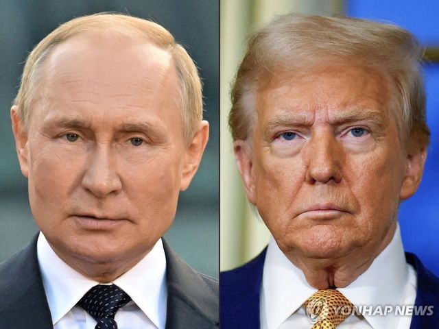 푸틴 러시아 대통령과 트럼프 미국 대통령
