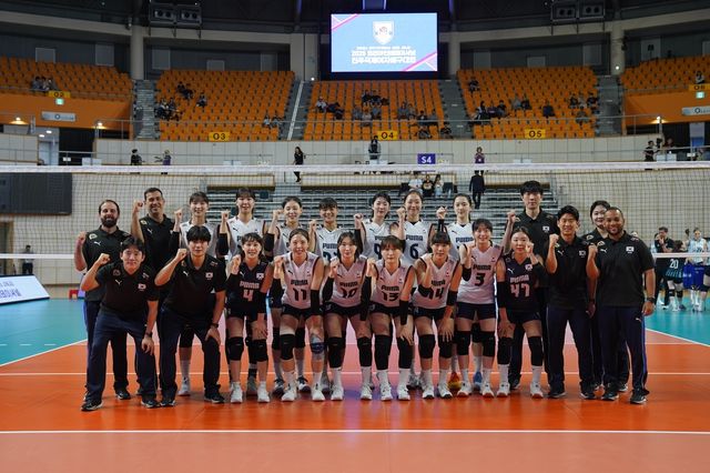 진주 국제대회에 출전한 한국 여자배구 대표팀 