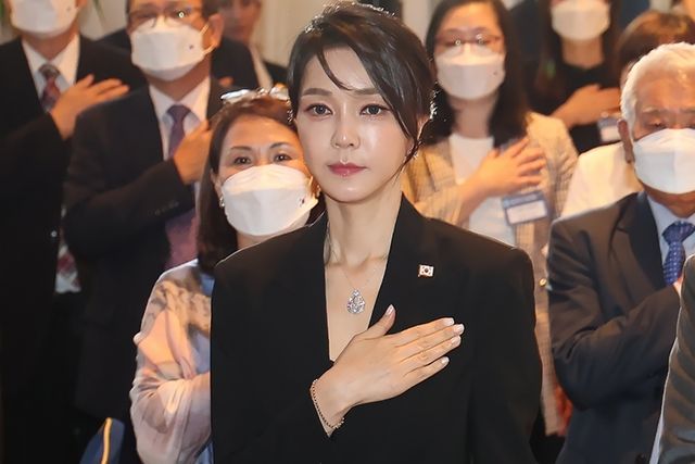 2022년 6월 스페인 동포 만찬간담회에 참석한 김건희 여사