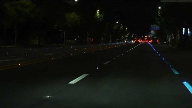 태양광 LED 표지병 시공사례(성산로)