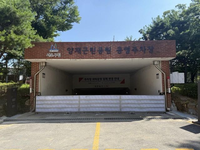 양재근린공원 공영주차장 자동차수장치