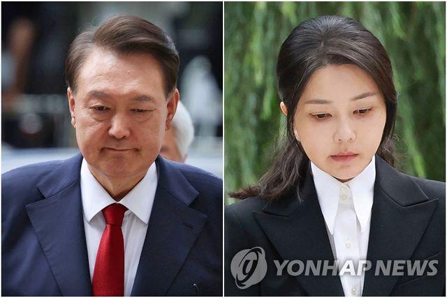 윤석열 전 대통령(왼쪽)과 김건희 여사