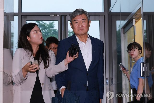 피의자 신분으로 해병특검 3차 출석하는 조태용 전 국가안보실장