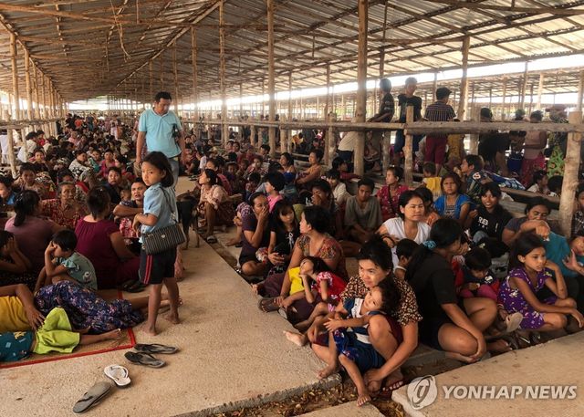 미얀마 내전 난민들