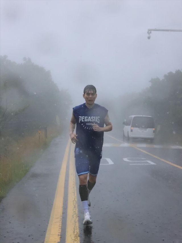 8월 초 제주도 전지훈련 때 전현우의 모습