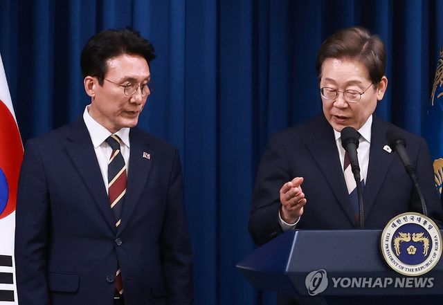 이재명 대통령, 김민석 국무총리 후보자 소개