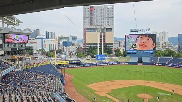 창원NC파크 '창에그린' 광고