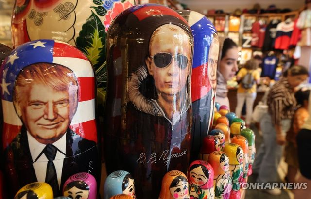 러시아 모스크바의 기념품 상점