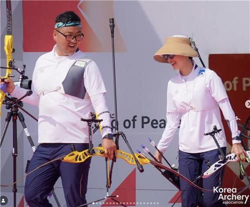 즐겁게 스페셜 매치에 임하는 리커브 양궁 국가대표 선수들