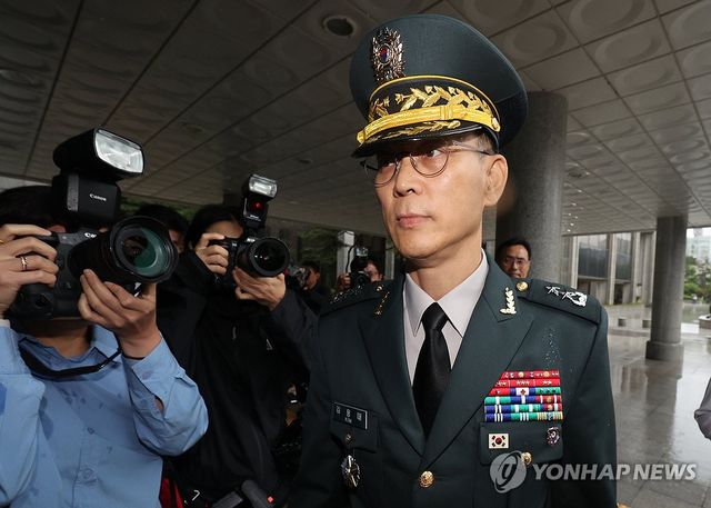 특검 출석하는 김용대 드론작전사령관