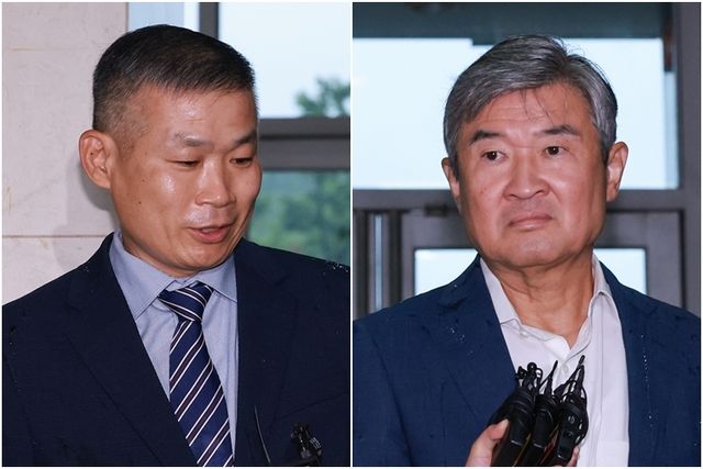 김동혁 전 국방부 검찰단장(왼쪽)-조태용 전 국가안보실장